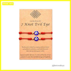 Adjustable 7 Knot Evil Eye Protection Bracelet Red String Amulet